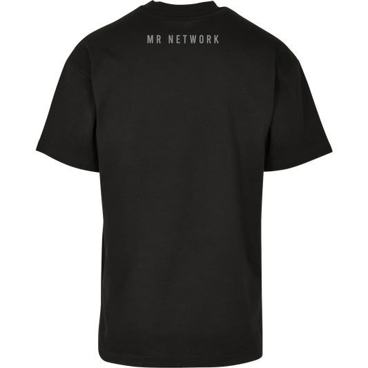 HMP Network Oversize Black T-Shirt - Signature Logo Edition